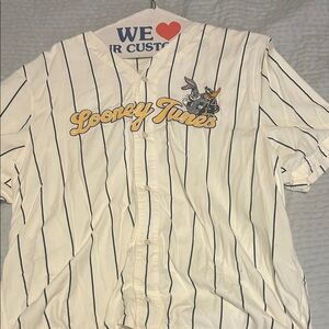 Warner Bros. Looney Tunes White and Black Striped Jersey